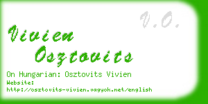 vivien osztovits business card